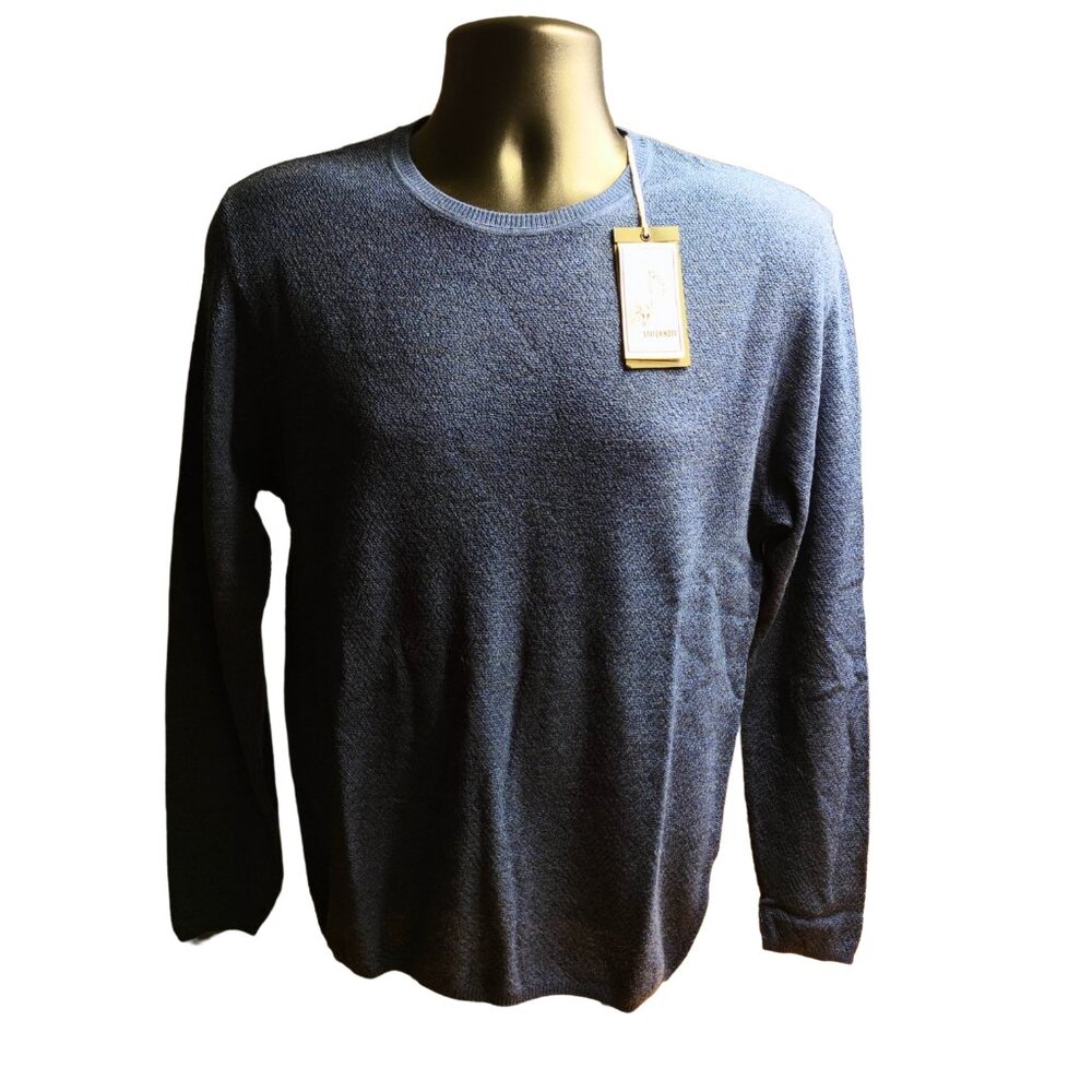 Stitch Note Men's Melange Sweater Merino Wool New With Tags SW-252